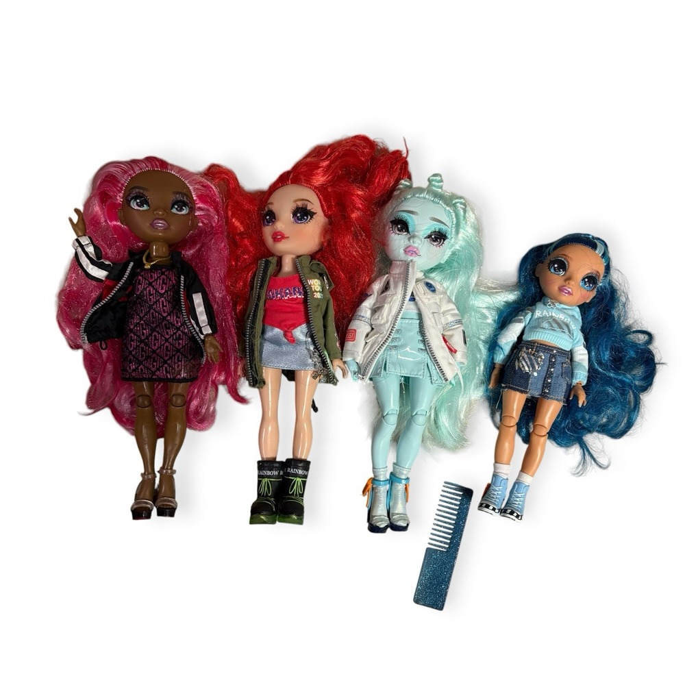 RAINBOW HIGH  - Lot of 4 Dolls - Zooey Electra Skyler Bradshaw & Others As Shown